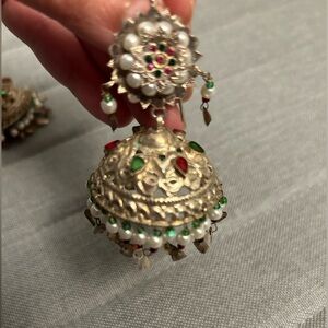 Silver Jhumka Earrings - very light weight